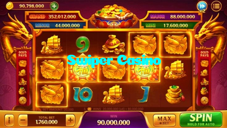 Swiper Casino casino presented on mobile device in Pakistan with slots and live games